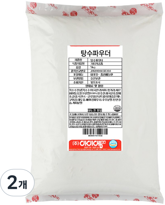 아이엠소스 탕수육파우더 대용량 전문점용, 5kg, 2개