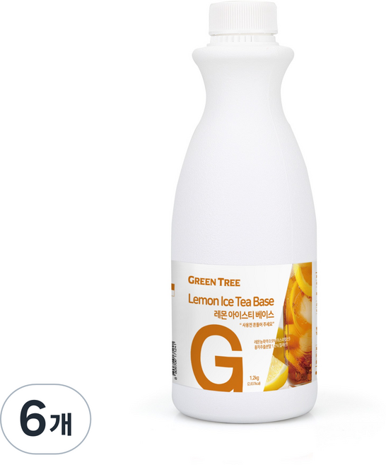 그린트리 레몬아이스티 베이스, 6개, 1.2kg