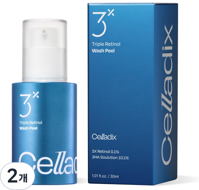 셀라딕스 트리플 트리플 레티놀 아크네 워시 필 모공 아크네스균 항균, 2개, 30ml