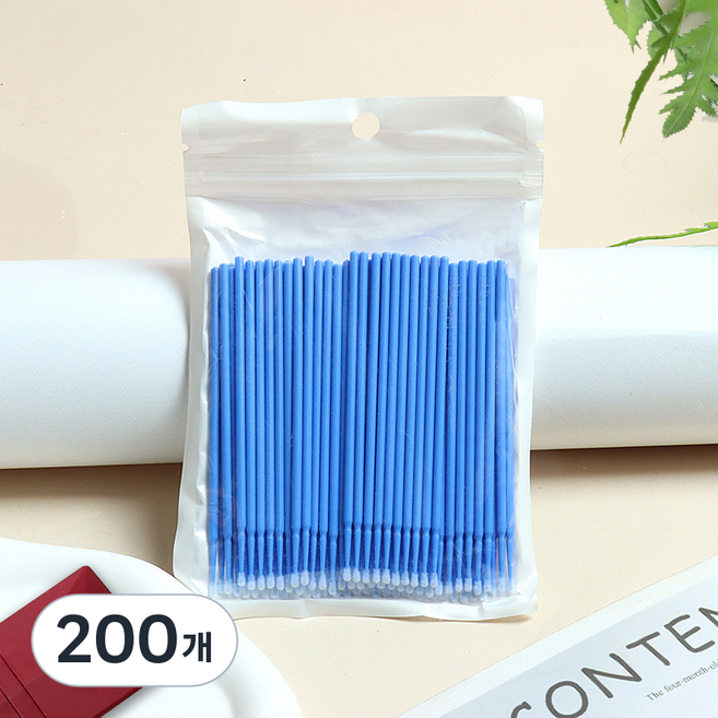 자동차 틈새 청소 디테일 나노 브러쉬, 200개, 대형 파랑