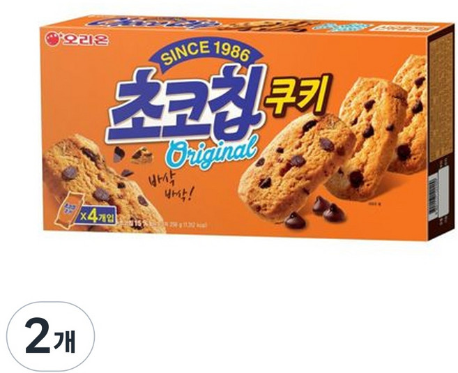 오리온 초코칩 쿠키, 256g, 2개