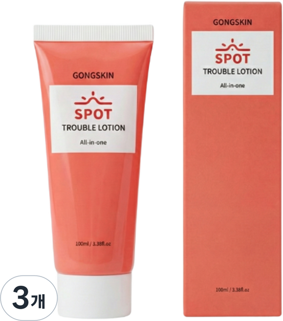 공스킨 병풀추출물 트러블 스팟 올인원 로션, 100ml, 3개