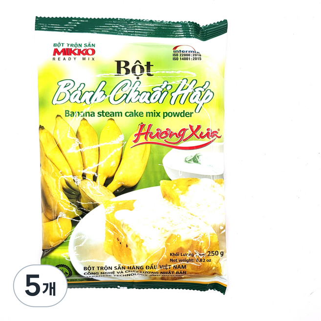 베트남 미코 봇 바나나 스팀 케이크 믹스 mikko Bot banh chuoi hap worldfood, 250g, 5개