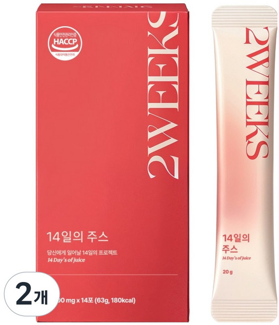 팁스헬시 14일의주스 진한 레드주스 지중해 클렌즈 레드비트 석류 크랜베리 양배추 과채밸런스, 2개, 14회분