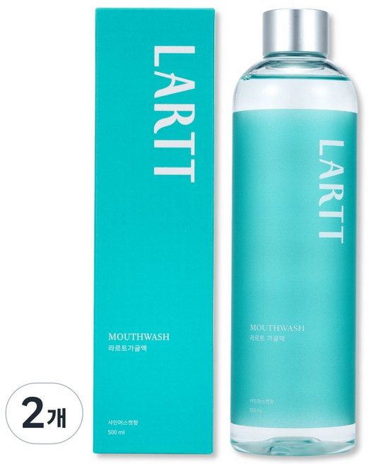 라르트 무알콜 온가족 가글 구취 샤인머스캣향 구강청결제, 500ml, 2개