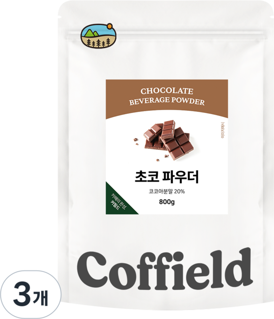 커필드 초코 파우더, 800g, 3개, 1개입