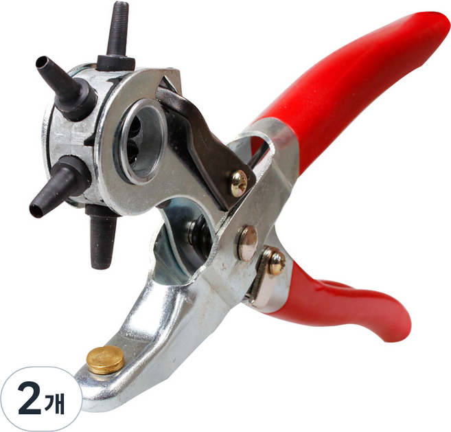 가죽 펀칭기 기본형 벨트 구멍 펀치 타공, 2개, (기본형펀칭기)