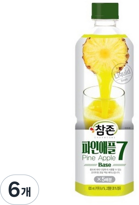 참존식품 파인애플7베이스 835ml, 6개