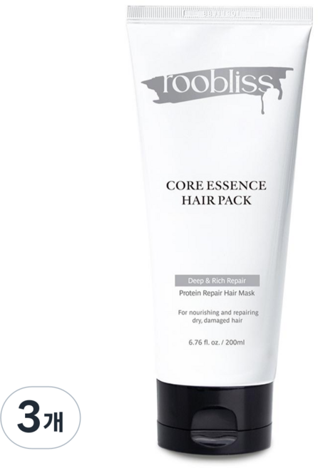 루블리스 극손상 단백질 폭탄 복구 헤어팩 화이트 앰버바닐라, 3개, 200ml