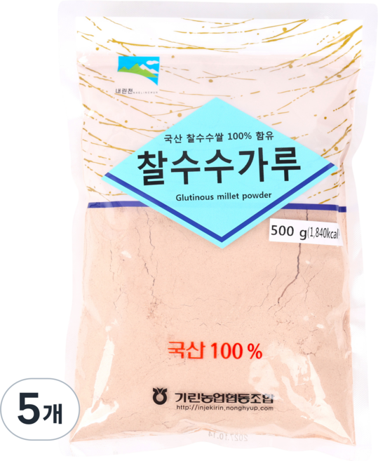 기린농협 국산 찰수수가루(수수부꾸미/수수호떡), 5개, 500g