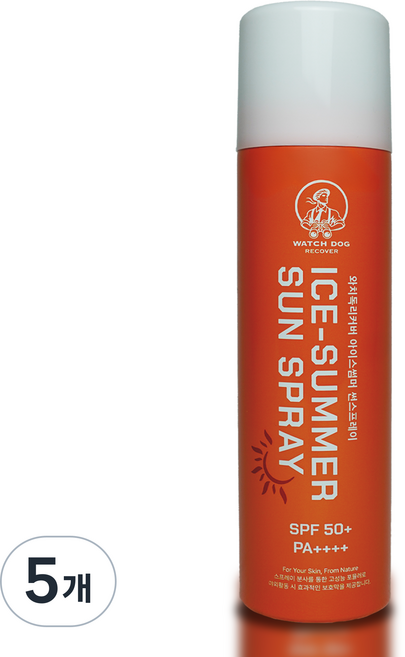 쿨링 썬스프레이 와치독리커버 아이스썸머 SPF50+ PA++++, 5개, 150ml