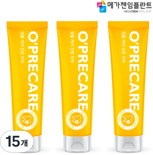 오프리케어 무불소 저자극 천연유래성분 순한 데일리 충치예방 구취제거 치약, 100g, 15개