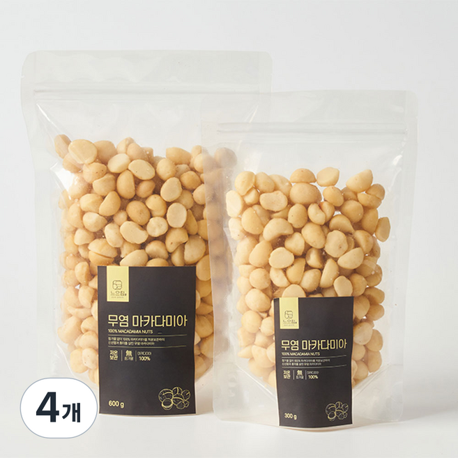 느으림 저온보관으로 더 신선한 무염 마카다미아, 4개, 300g