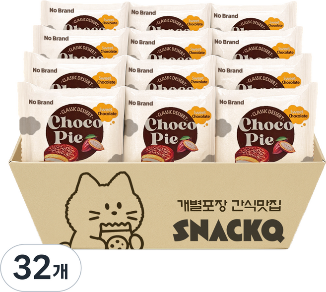 노브랜드 과자, 32개, 초코파이(오리지널)