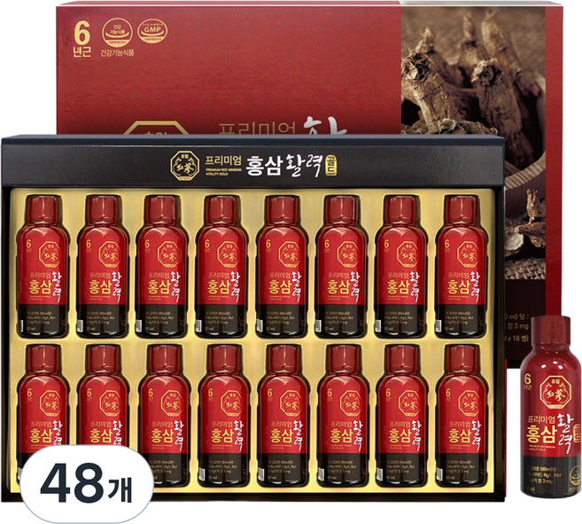 휴럼 프리미엄홍삼활력골드, 48개, 1.28L