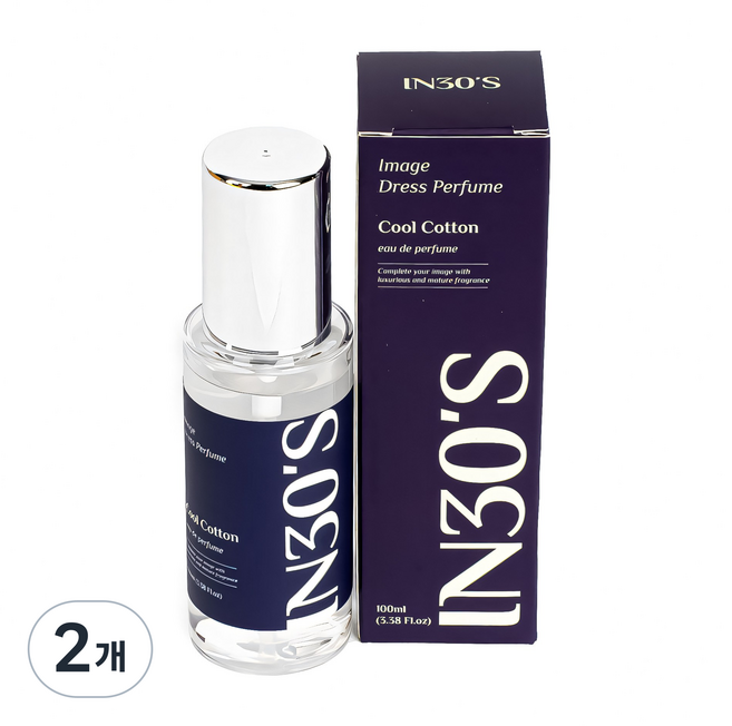 인써티 오드퍼퓸 섬유 향수 드레스퍼퓸, 14.쿨코튼, 100ml, 2개