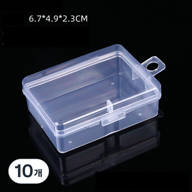 투명플라스틱 다용도 수납케이스 포카보관함 소품정리함, 10개, 투명