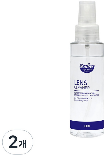 자우버 렌즈 클리너 스프레이 100ml + 클리너전용 천, 2개