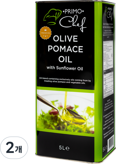 프리모셰프 포마스 올리브오일, 2개, 5L