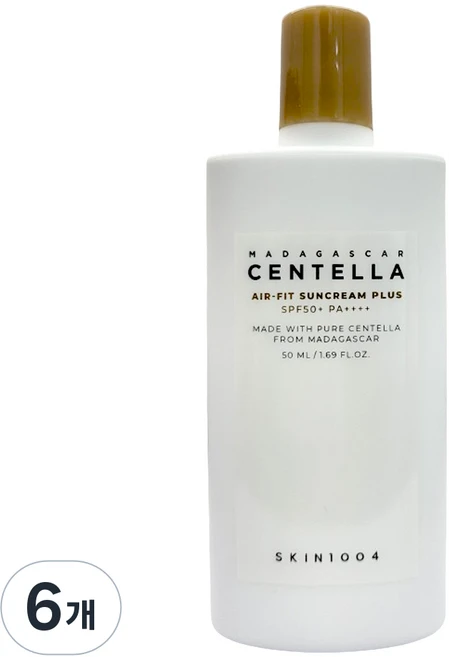 스킨1004 센텔라 에어핏 선크림 플러스, 50ml, 6개 - 쿠팡
