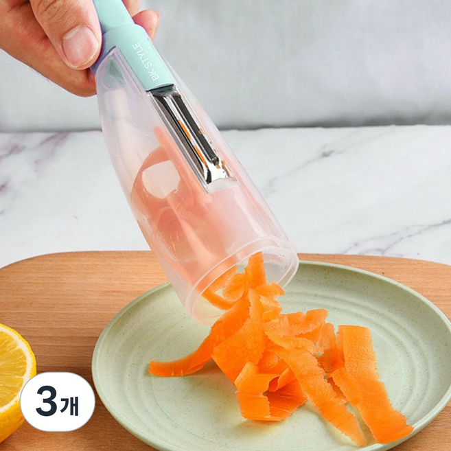 비케이 스타일 양손잡이 채칼, 3개, BK 민트