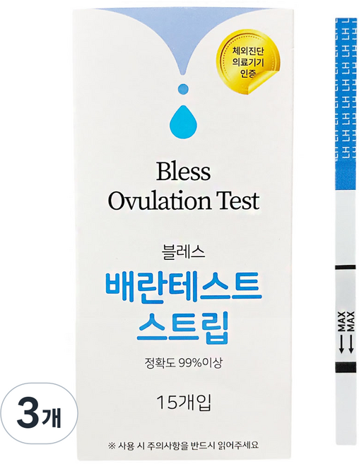 국내기술 국내제조 배란테스트기 블레스(BLESS), 3개, 15개입