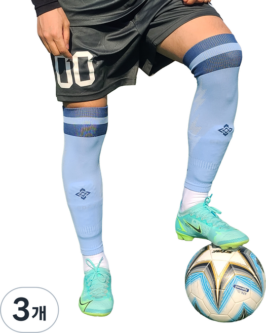 이지로치 프로 튜브 스타킹, 3개, 하늘색