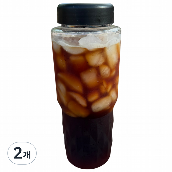 DIAMOND 친환경 대용량 프리미엄 워터보틀 일반캡, 2개, 1L, 검정