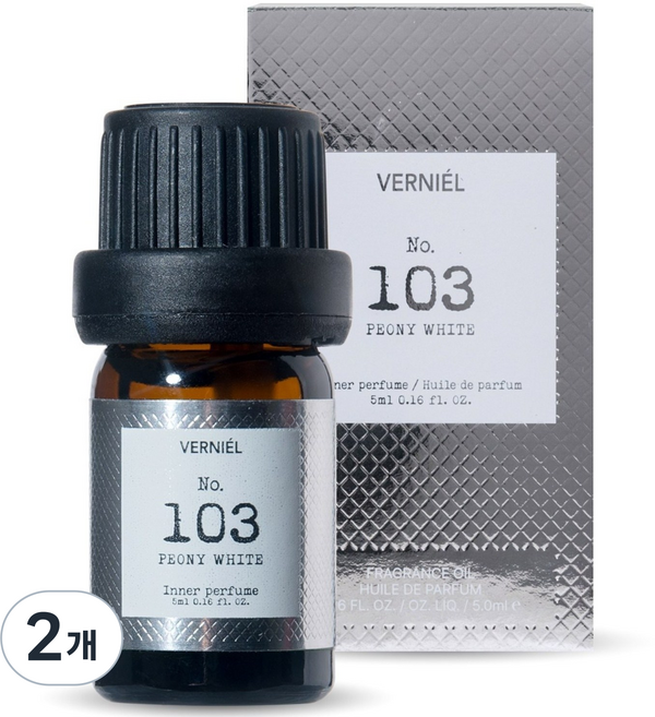 베르니엘 이너퍼퓸 피오니화이트 Y존향수 여자향수 미니향수 여성 속옷향수, 이너 퍼퓸 피오니화이트, 2개, 5ml