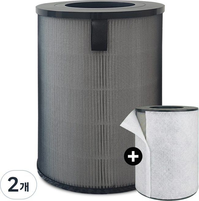 위닉스 타워Q QS 공기청정기 호환 필터 + 필터세이퍼, 2개, 기본형