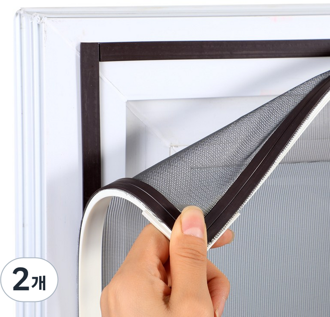 셔니엘 원하는 사이즈 DIY 셀프시공 자석식 창문 방충망, 2개