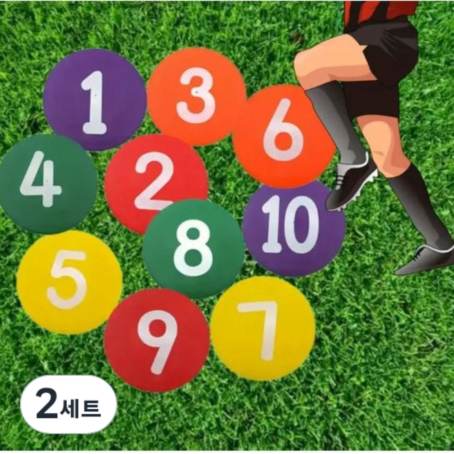 학습교재용 숫자원마커, 2세트, 1번에서10번까지