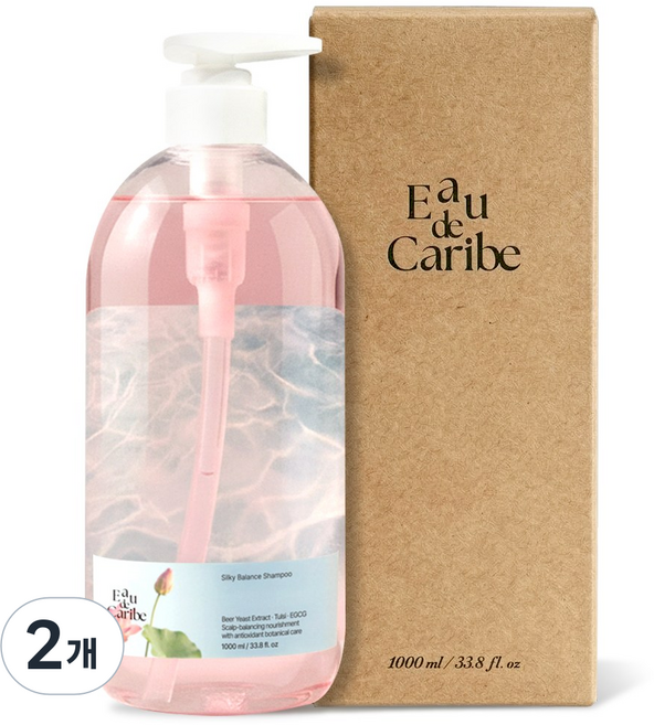 [만족도98%손상모 탈모샴푸] 오드 카리브 10만PPM 맥주효모 1000ml 샴푸 로즈머스크향, 2개, 1L