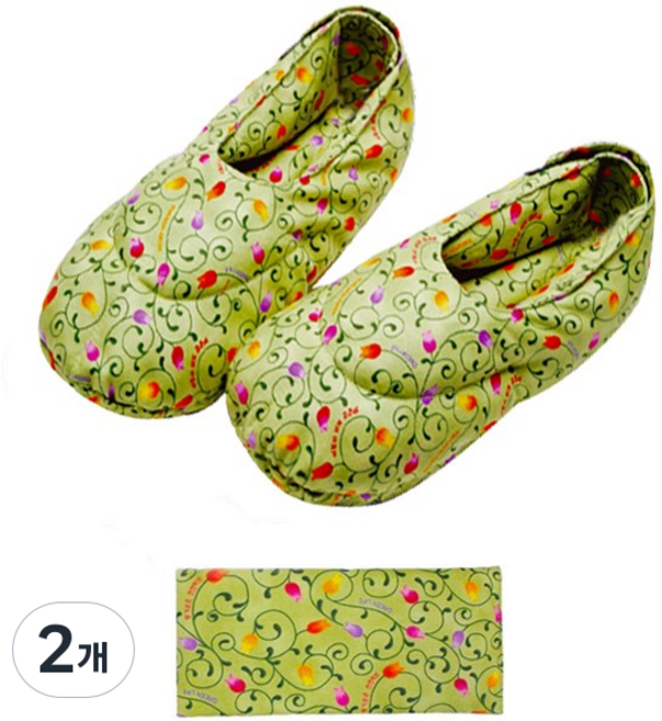 그린라이프 허브 발찜질팩 + 사각 눈찜질팩 - 카키, 2개