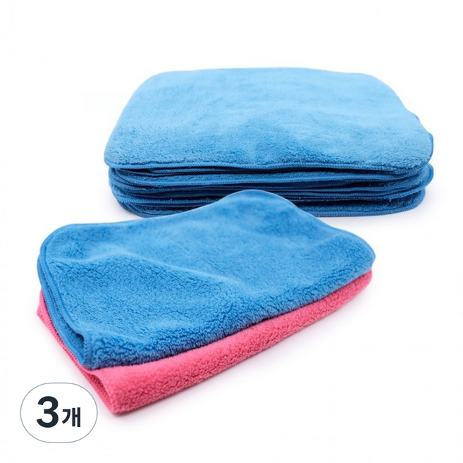 양면 다목적 극세사 손걸레 만능크리너 1+1, 3개, 핑크