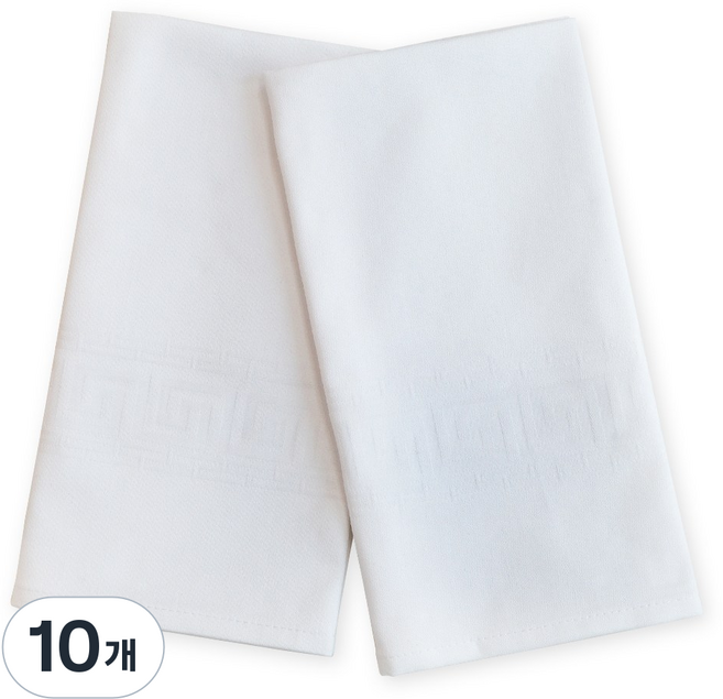 쉬라즈리빙 바리스타 린넨 타월 냅킨 순면, 10개, 백색