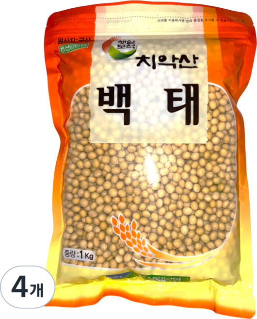 [농협] [25년산] 강원 신림농협 국산 백태, 4개, 1kg