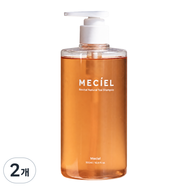 메시엘 볼륨 단백질 샴푸 손상모 논실리콘, 2개, 500ml