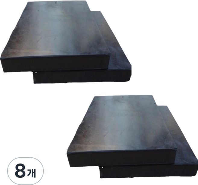 고탄성 방진 고무판 진동 방지 패드 미끄럼방지, 블랙, 8개