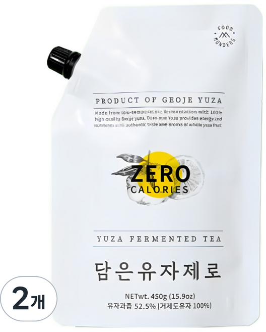 몬더스 담은유자 제로 차, 450g, 1개입, 2개