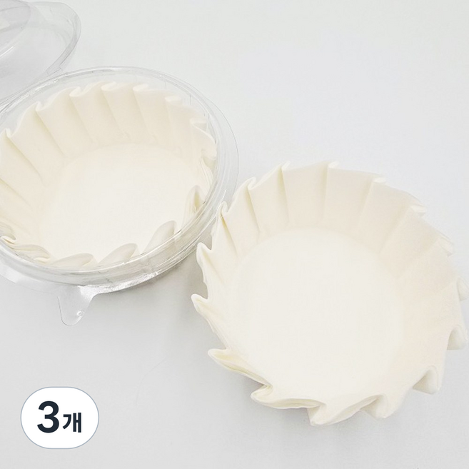 바스크케익유산지 케익컵 케익유산지 50매 소 원형 백색유산지, 3개, 바스크케익유산지 소 50매