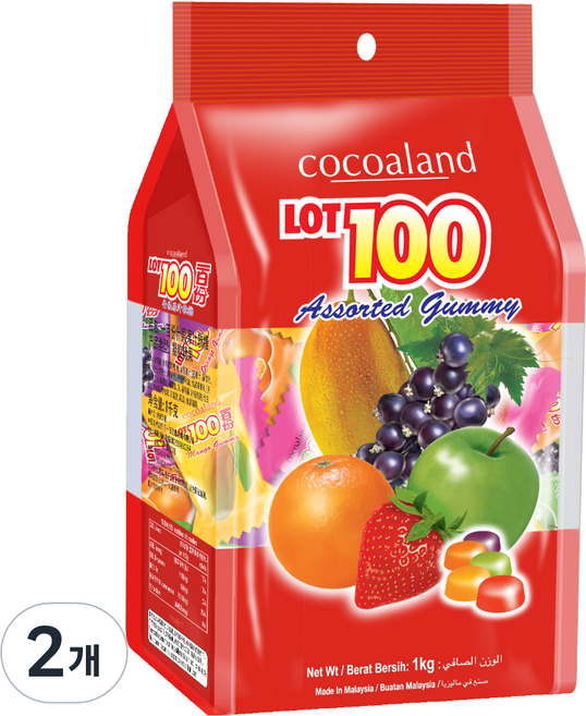 LOT100 구미 오쏘티드 젤리, 1kg, 2개