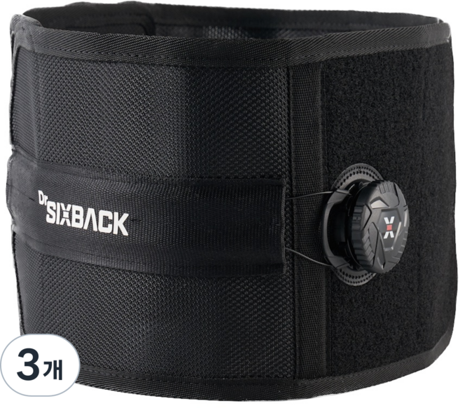 [닥터식스백] 2개이상할인 다이얼 허리보호대 얇은 허리복대 복압벨트 허리지지대 허리밴드, 3개