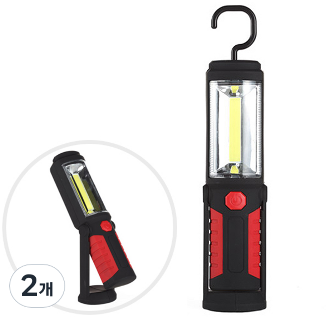 ZIO-BIZ LED 캠핑랜턴 후레쉬 / LED 캠핑조명 캠핑램프 캠핑등 캠핑라이트 렌턴 감성 캠핑용품 차박캠핑용품 텐트조명 텐트등 후레쉬 손전등 작업등 비상등, 2개