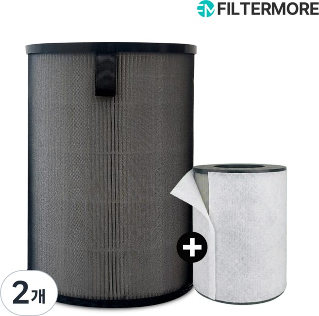필터모아 발뮤다 에어엔진 공기청정기 호환 필터 +보조필터 세트, 2개, 기본형+보조필터