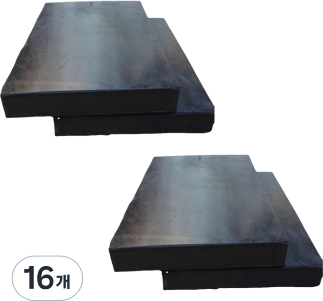 고탄성 방진 고무판 진동 방지 패드 미끄럼방지, 블랙, 16개