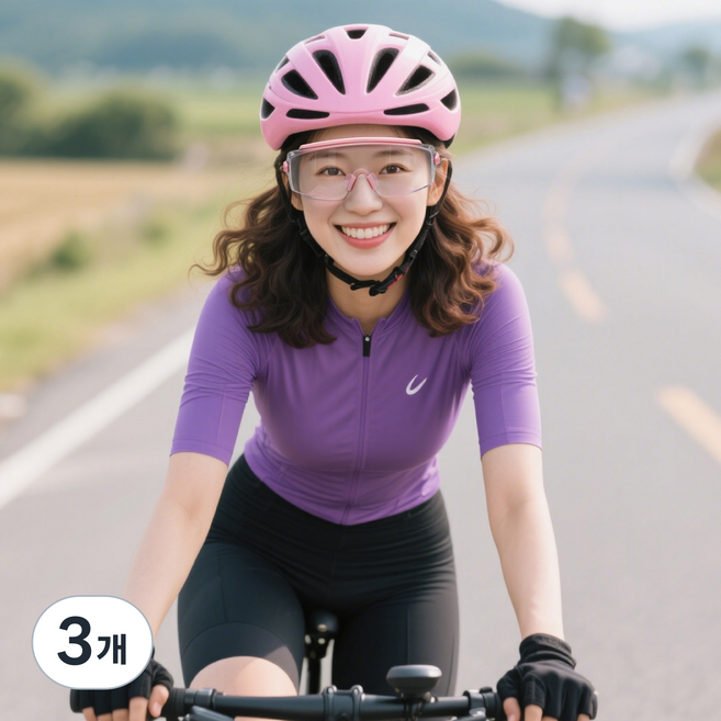 RAUOJOS 보안경 작업 보안경 워터밤 고글 김서림방지 방수의 고글 ROS-OTG001, 핑크색, 3개, 투명 렌즈