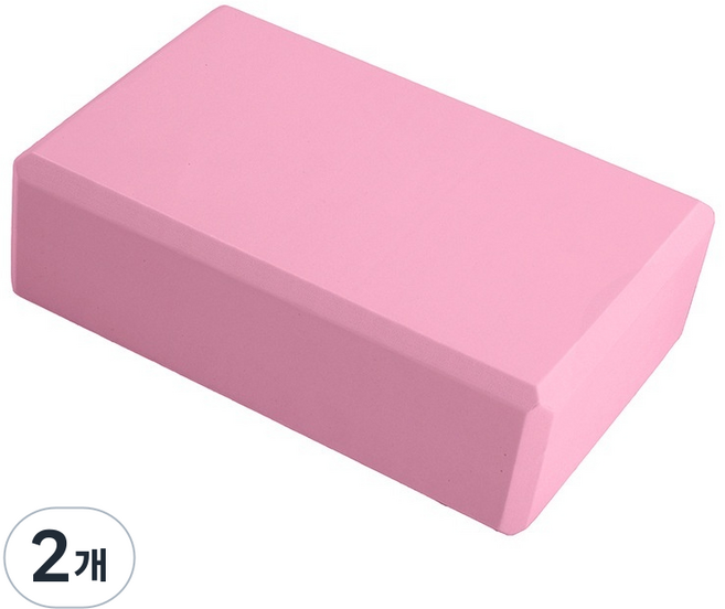 EVA 요가 벽돌 압축 운동 피트니스 댄스 다리 프레스 요가 블록 필라테스 스트레칭 운동, 분홍색, 2개