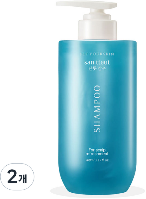 핏유어스킨 산뜻 샴푸 호텔어메니티 향기좋은 퍼퓸 약산성 단백질 지성 건성 손상 모발용 비듬 가려움 볼륨 청소년 정수리냄새, 2개, 500ml