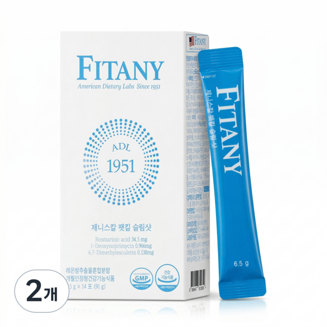 [FITANY] 피타니 제니스칼 팻킬 슬림샷 Ob-X 레몬밤 다이어트, 2개, 91g